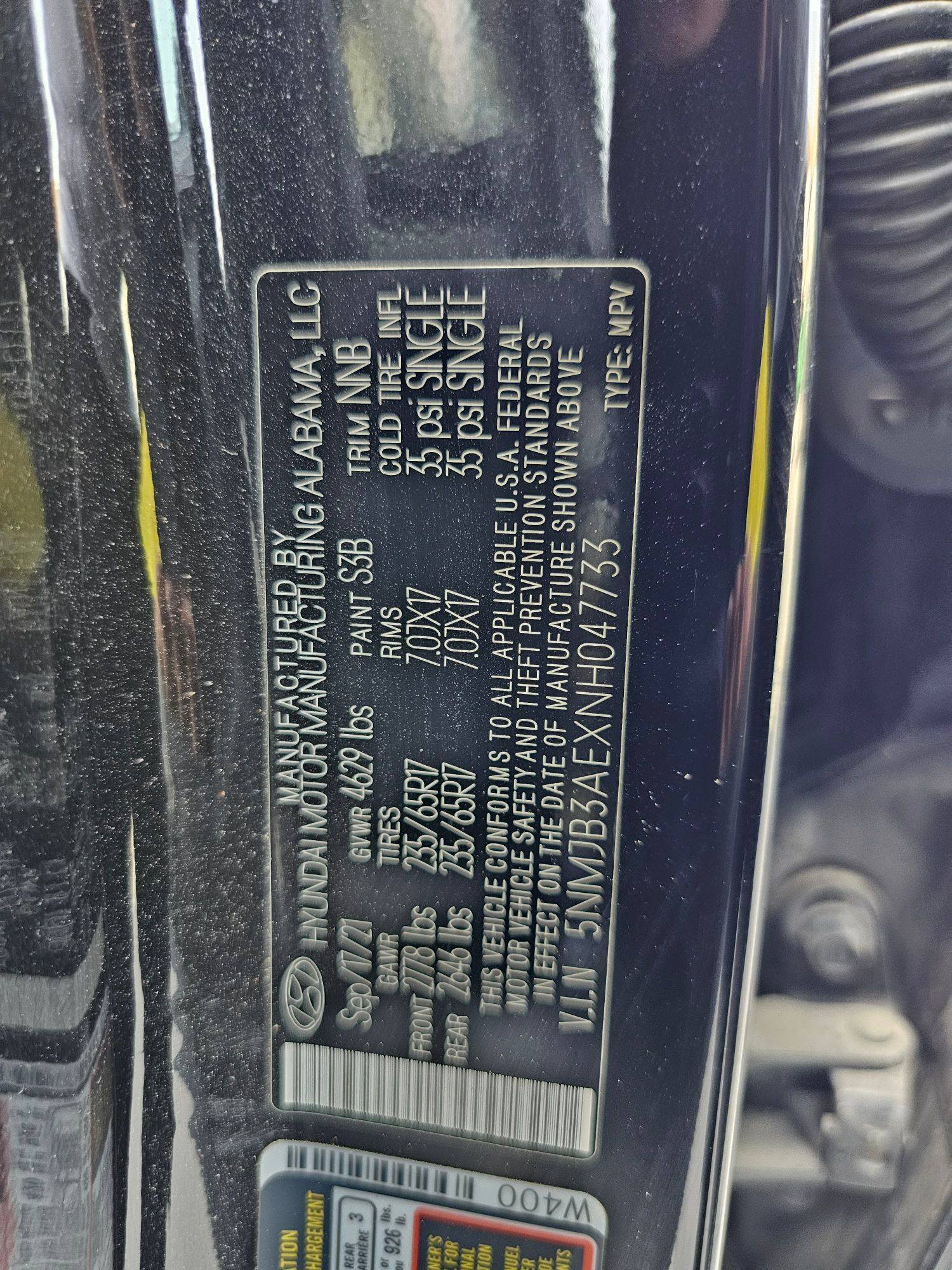 2022 HYUNDAI TUCSON — 46697 KM — Lot H047733 — Souq - Marhaba Auctions Used Cars - Image 9