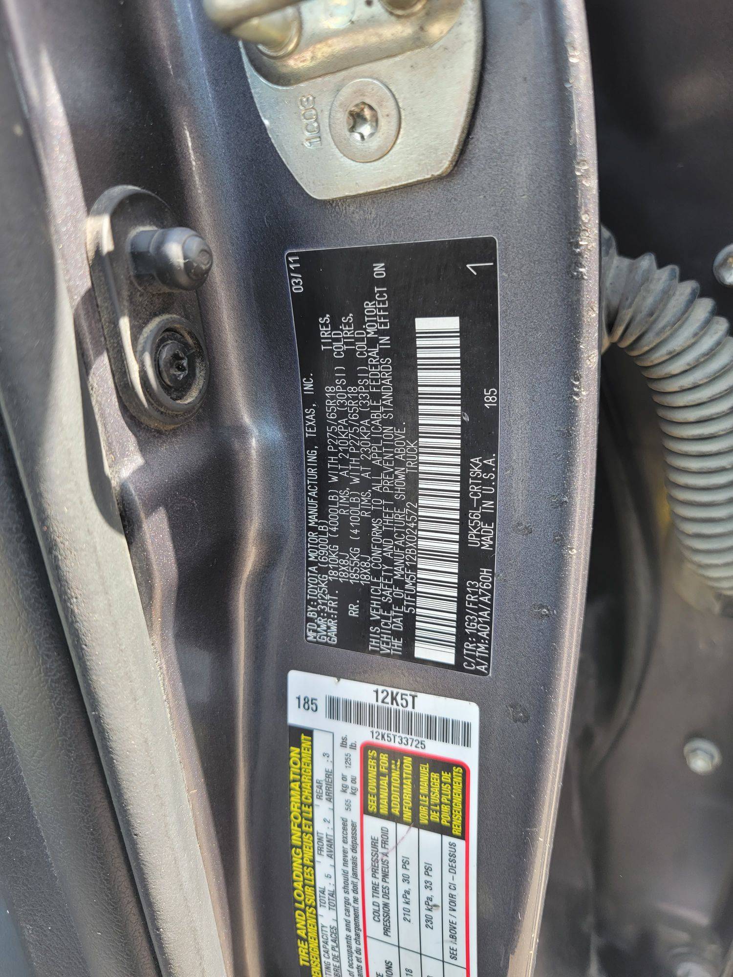 TOYOTA TUNDRA 2011 - Marhaba Auction Used Cars - Image 10
