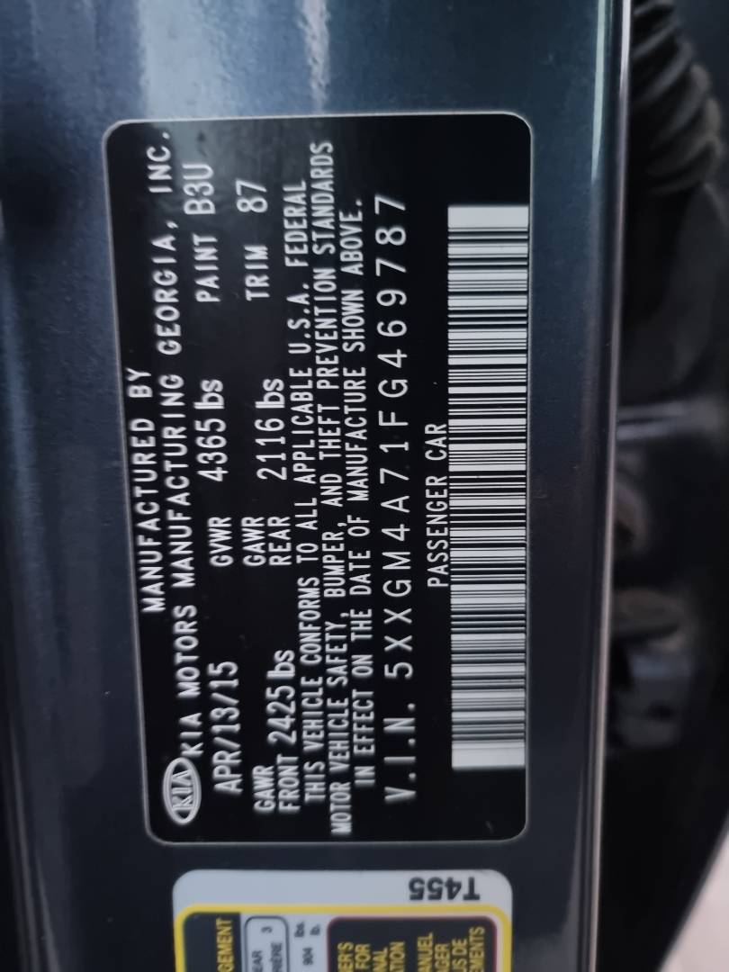 2015 KIA OPTIMA — 131271 Miles — Lot 125478 — Ind. 12 - Marhaba Auctions Used Cars - Image 9