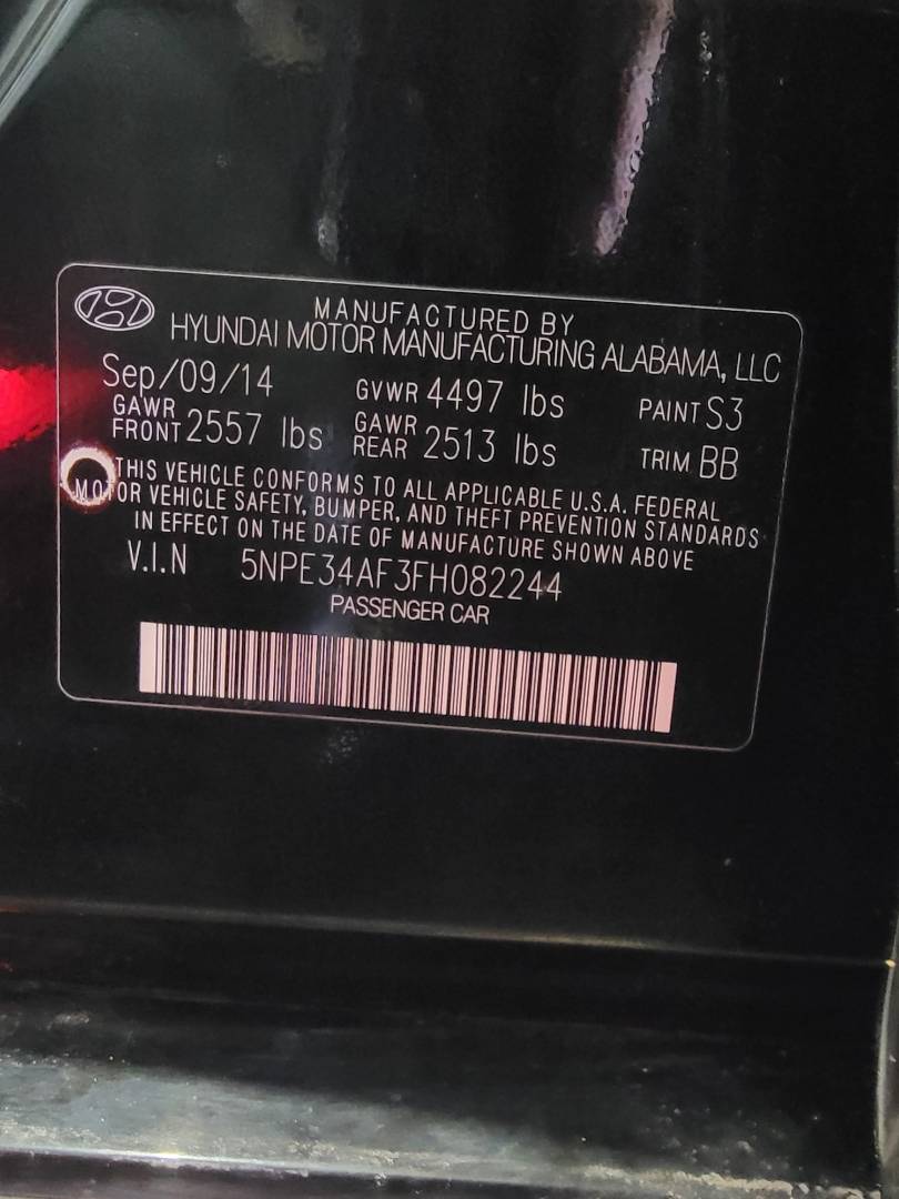 2015 HYUNDAI SONATA — 180376 Miles — Lot H082244 — Main - Marhaba Auctions Used Cars - Image 10