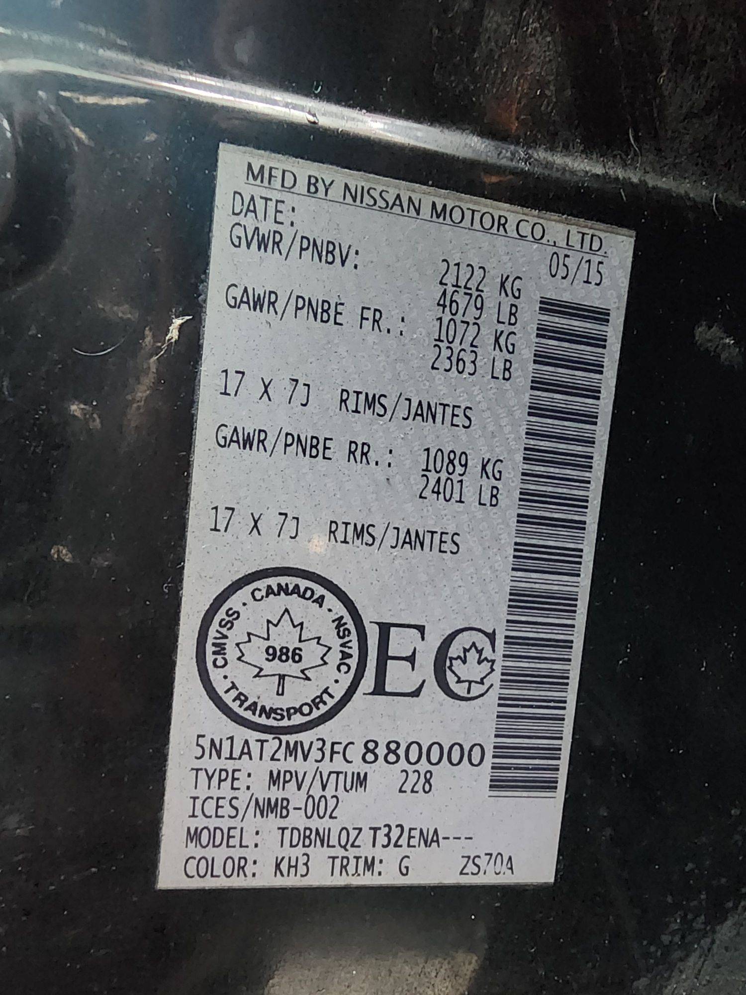 NISSAN ROGUE 2015 - Marhaba Auction Used Cars - Image 8