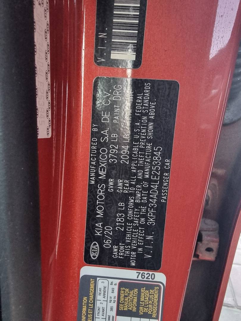 KIA FORTE 2020 - Marhaba Auction Used Cars - Image 8