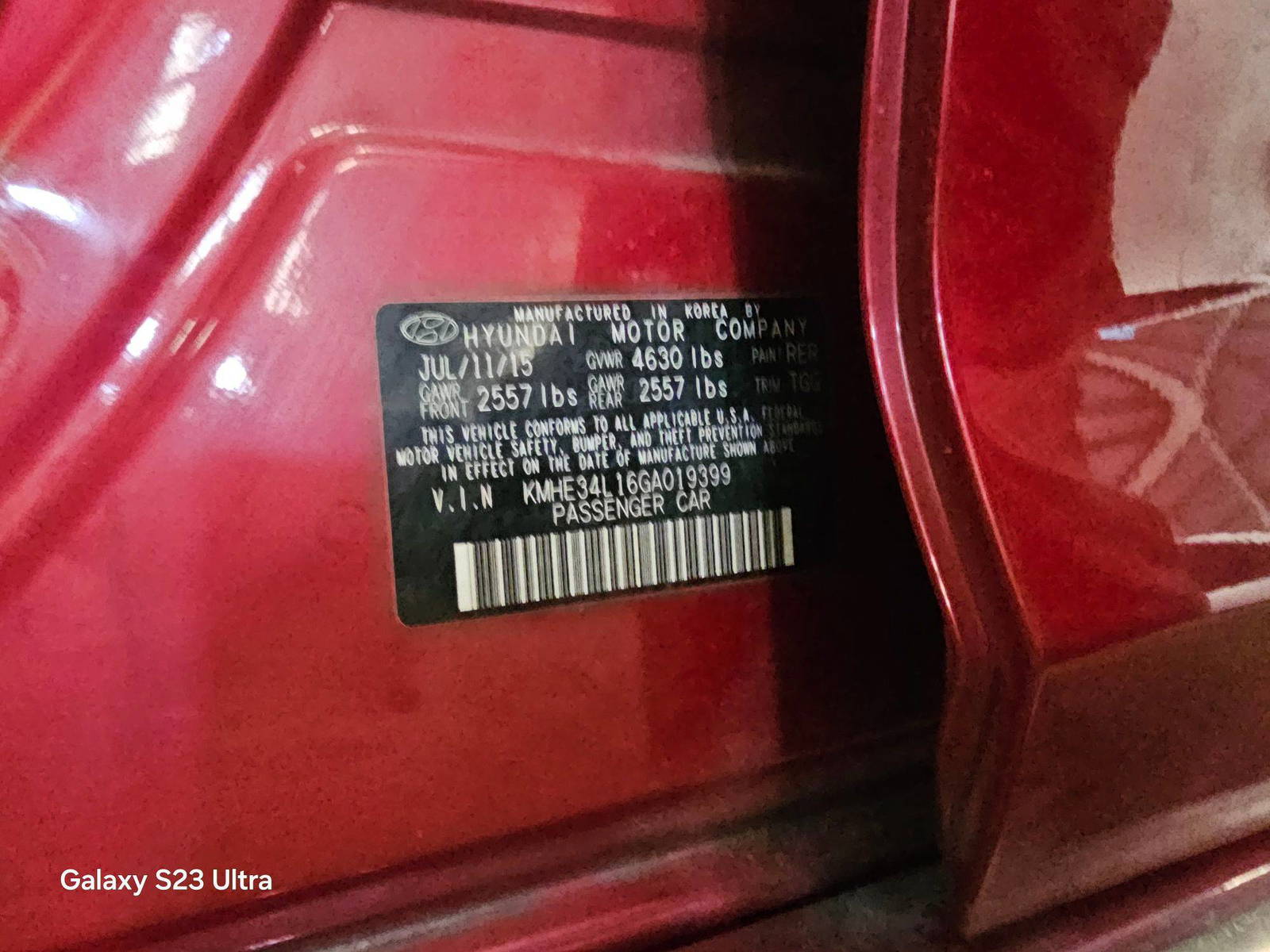 HYUNDAI SONATA 2016 - Marhaba Auction Used Cars - Image 9