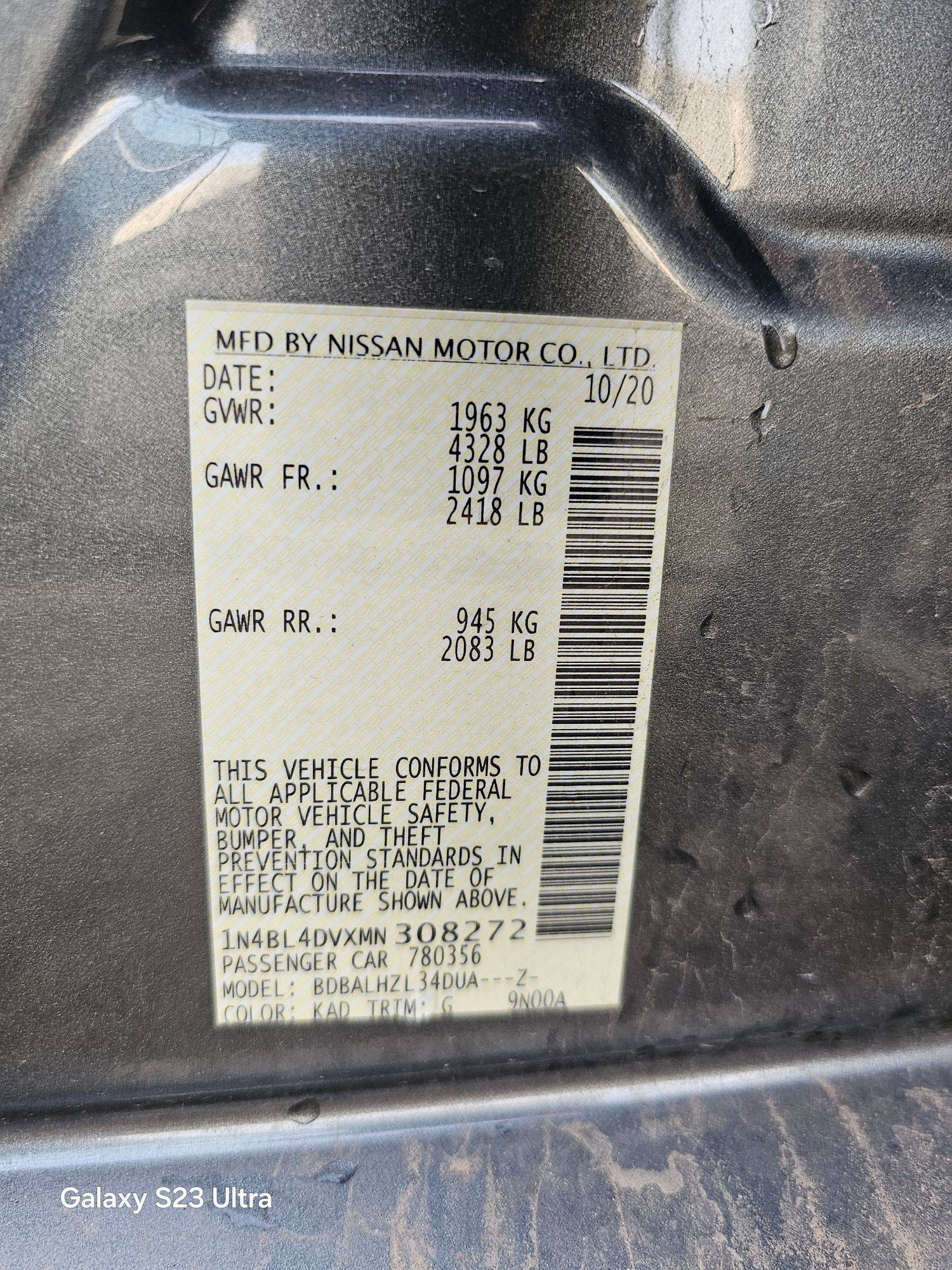 NISSAN ALTIMA 2021 - Marhaba Auction Used Cars - Image 9