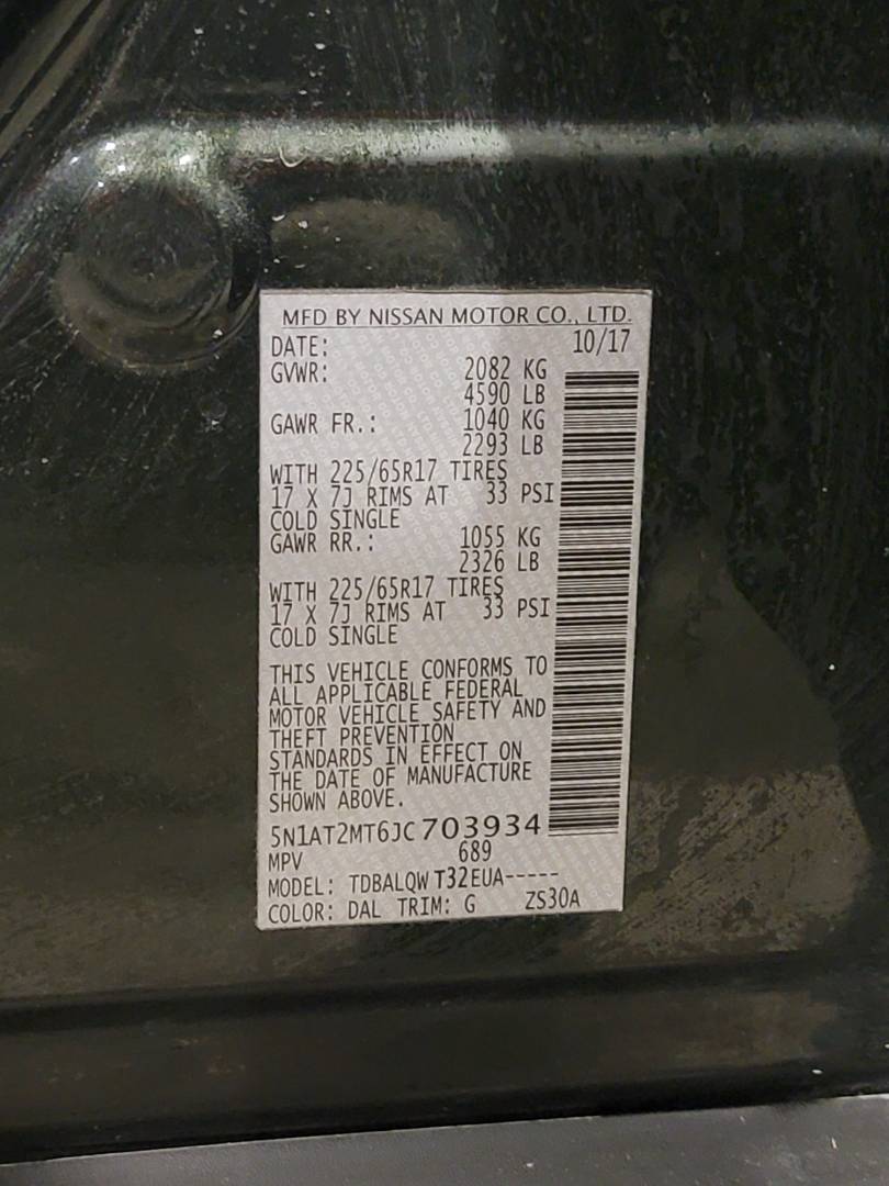2018 NISSAN ROGUE — 126477 Miles — Lot 56415924 — Main - Marhaba Auctions Used Cars - Image 10