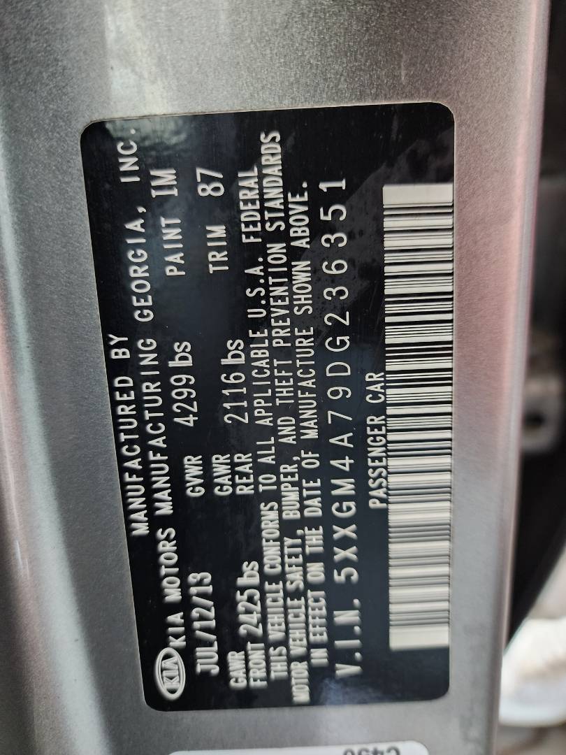 2013 KIA OPTIMA — 154249 Miles — Lot 76578913 - Marhaba Auctions Used Cars - Image 7