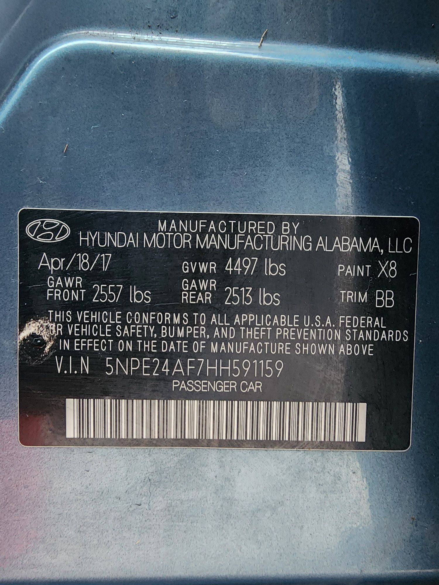 2017 HYUNDAI SONATA — 149546 Miles — Lot 82566754 — Al Quoz - Marhaba Auctions Used Cars - Image 10