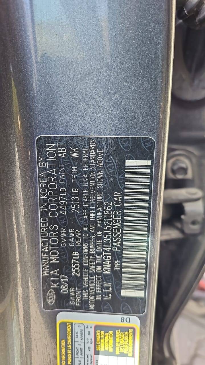 2018 KIA OPTIMA — 110536 Miles — Lot J5211862 — Souq - Marhaba Auctions Used Cars - Image 6