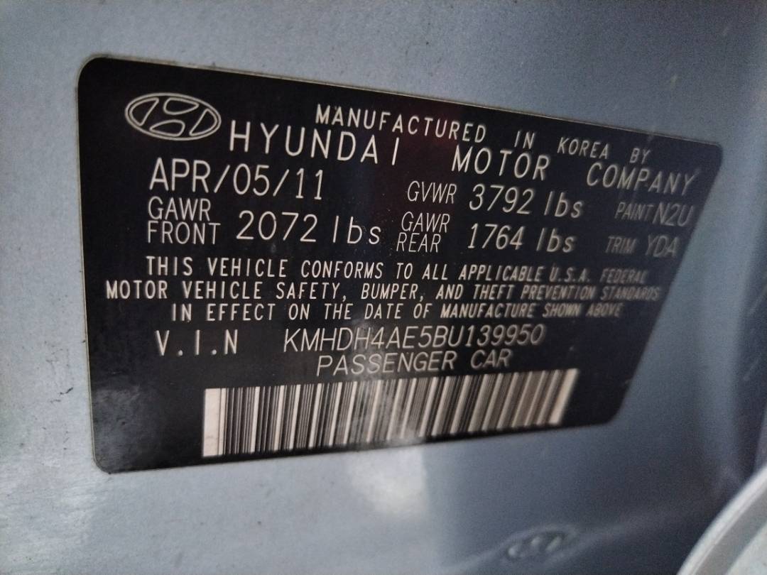 2011 HYUNDAI ELANTRA — 149126 Miles — Lot 60077073 - Marhaba Auctions Used Cars - Image 8