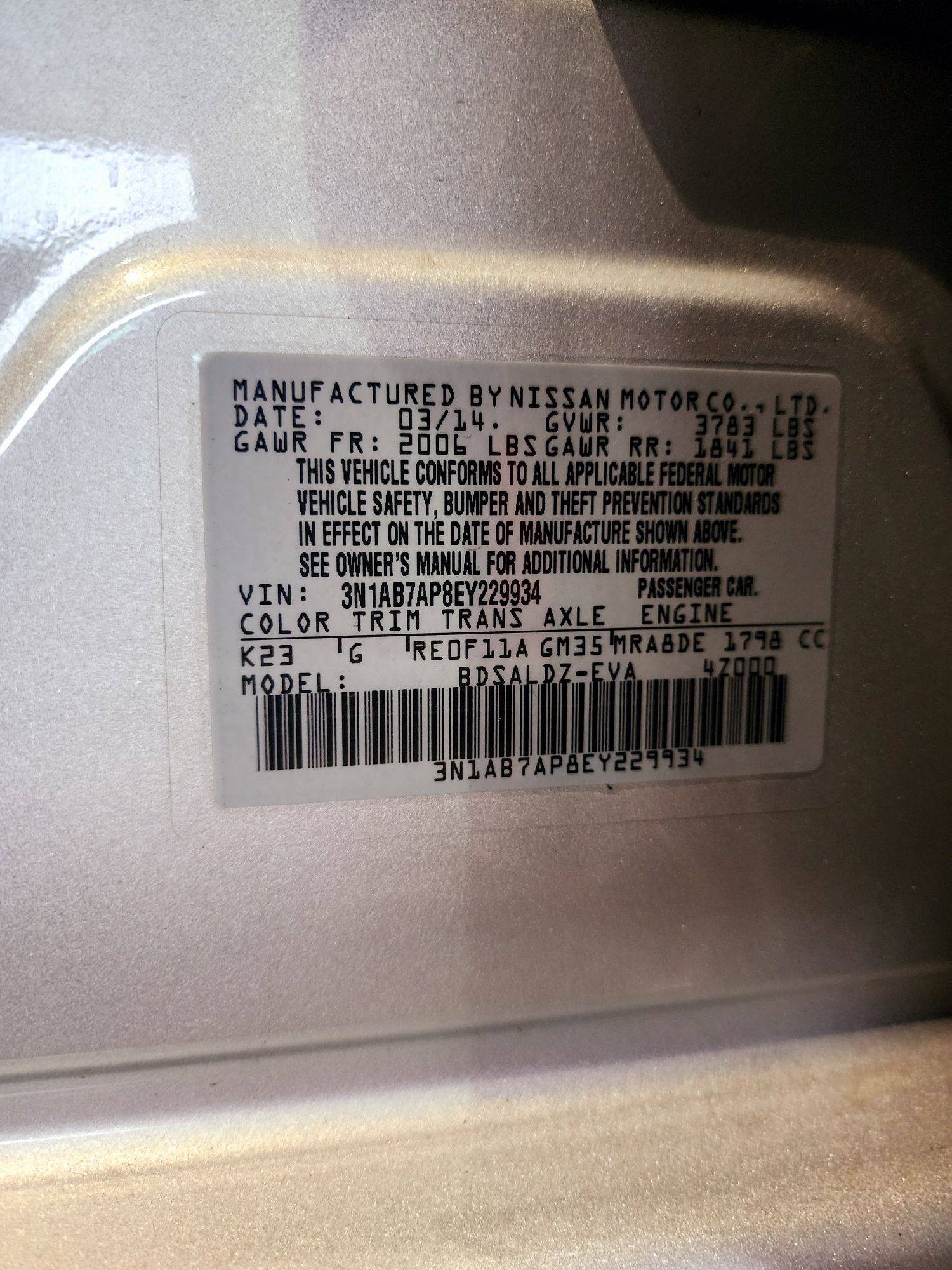 2014 NISSAN SENTRA — 101281 Miles — Lot 39731616 — Souq - Marhaba Auctions Used Cars - Image 9