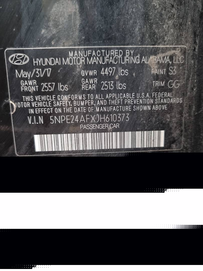2018 HYUNDAI SONATA — 94389 Miles — Lot 610373 — Ind. 12 - Marhaba Auctions Used Cars - Image 9