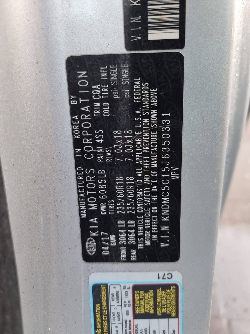 KIA SEDONA 2018 - Marhaba Auction Used Cars - Image 8