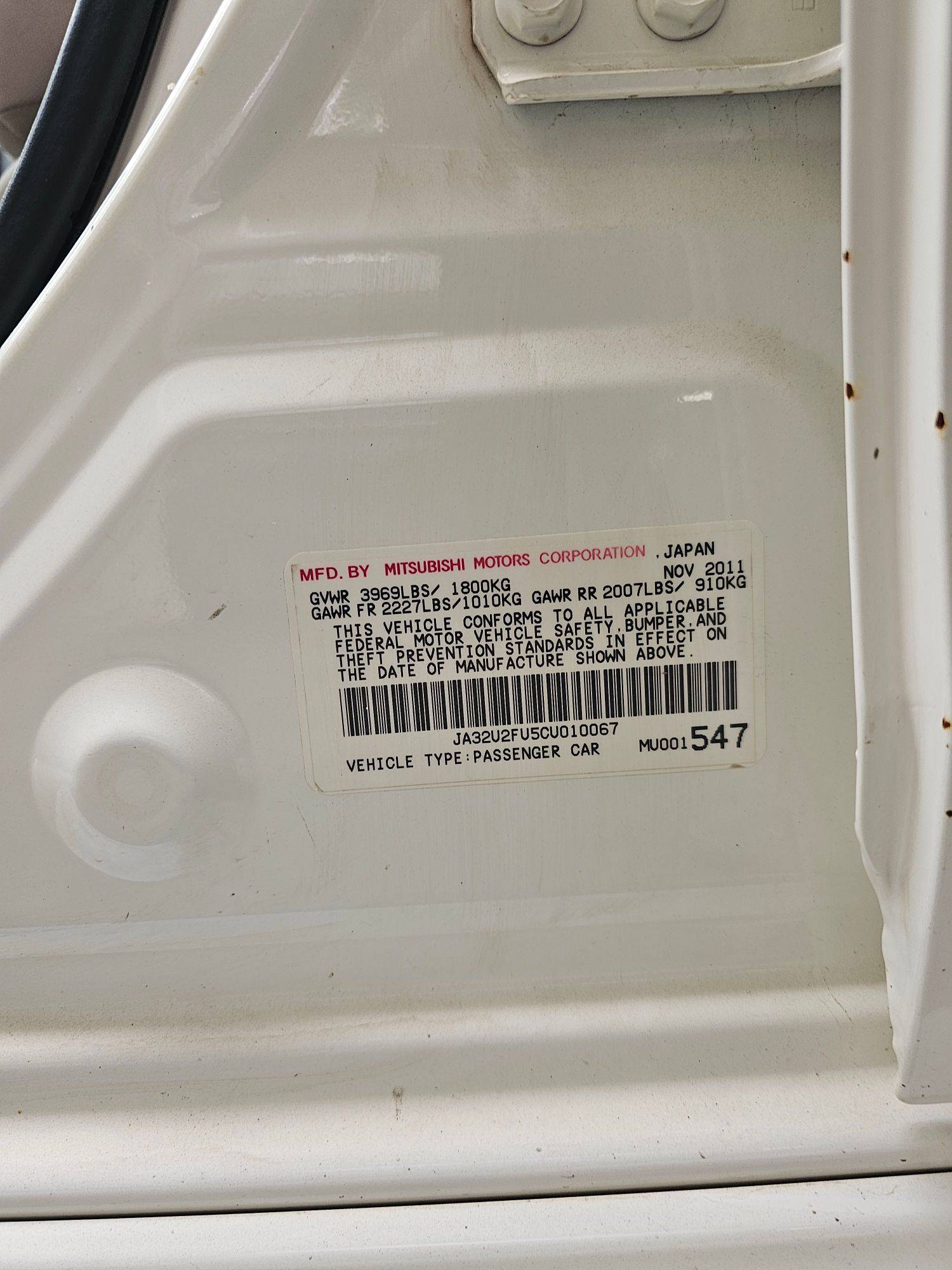 MITSUBISHI LANCER 2012 - Marhaba Auction Used Cars - Image 9