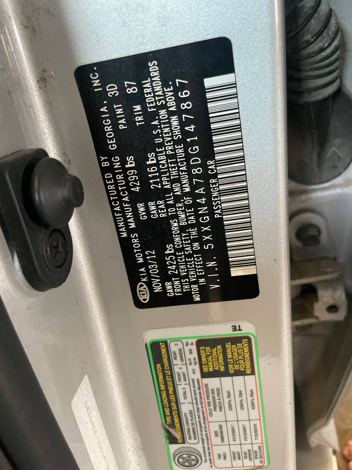 KIA OPTIMA 2013 - Marhaba Auction Used Cars - Image 11