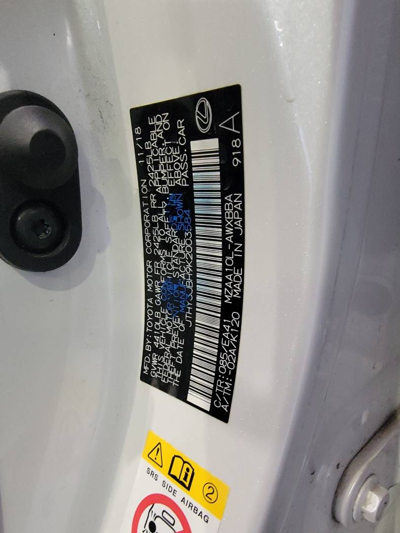 2019 LEXUS UX 200 — 47725 KM — Lot K2003584 — Main - Marhaba Auctions Used Cars - Image 9