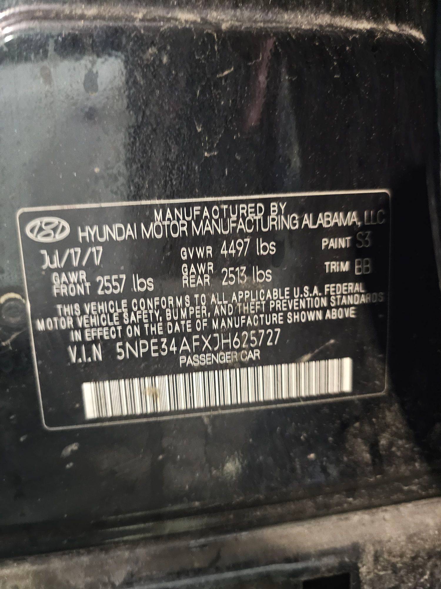 2018 HYUNDAI SONATA — 135045 Miles — Lot H625727 — Souq - Marhaba Auctions Used Cars - Image 9