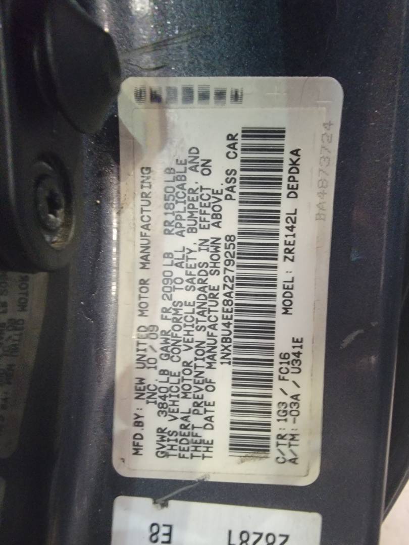 2010 TOYOTA COROLLA — 157248 Miles — Lot Z279258 — Main - Marhaba Auctions Used Cars - Image 9