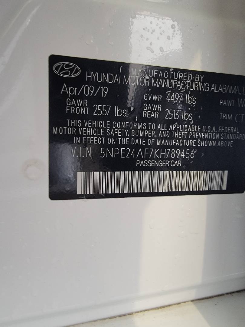 2019 HYUNDAI SONATA — 100220 Miles — Lot 7KH789456 — Main - Marhaba Auctions Used Cars - Image 9