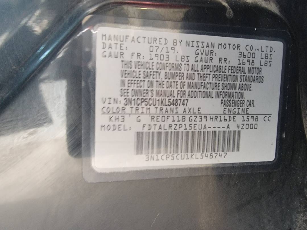 2019 NISSAN KICKS — 35886 Miles — Lot 73177213 — Souq - Marhaba Auctions Used Cars - Image 9
