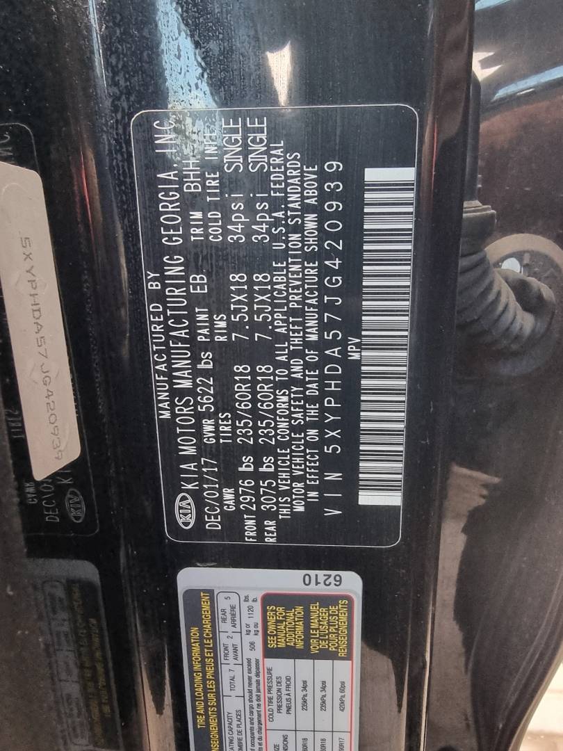 KIA SORENTO 2018 - Marhaba Auction Used Cars - Image 9