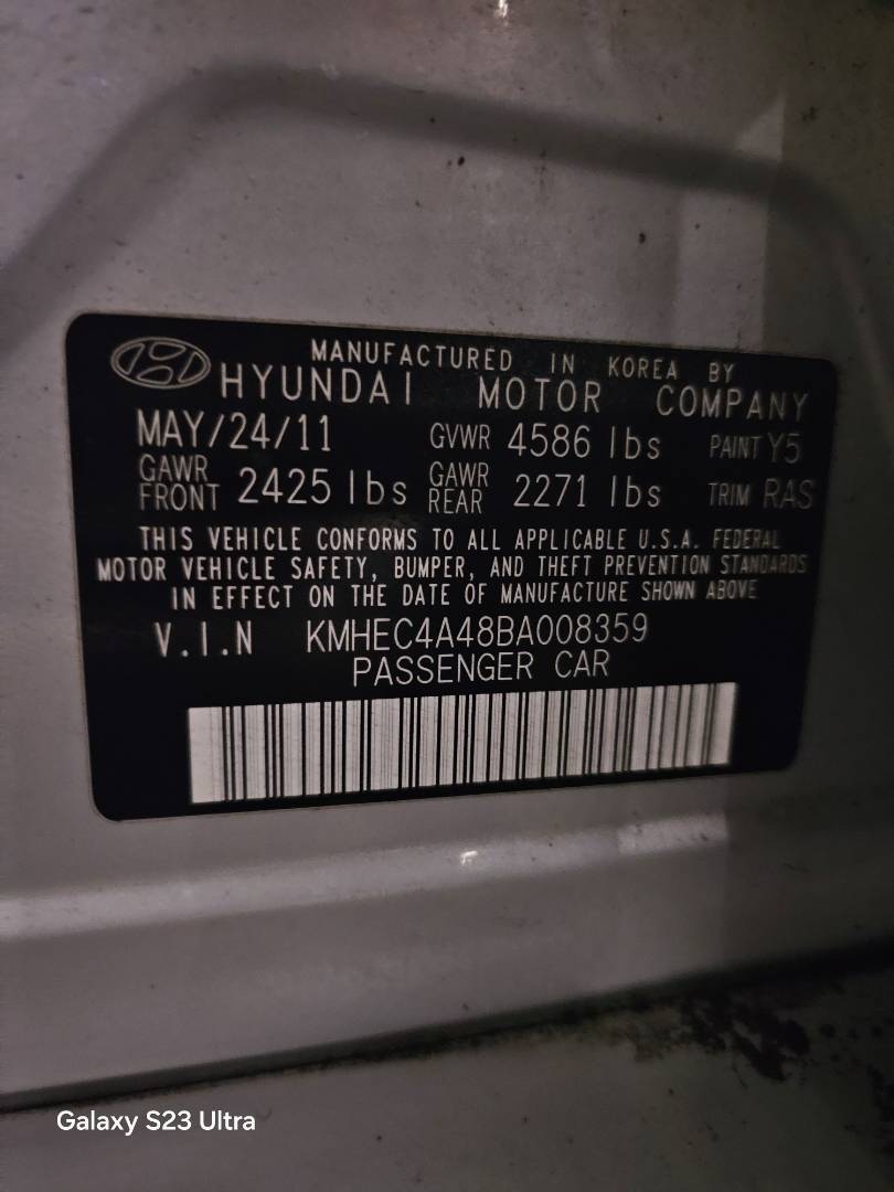 HYUNDAI SONATA 2011 - Marhaba Auction Used Cars - Image 9