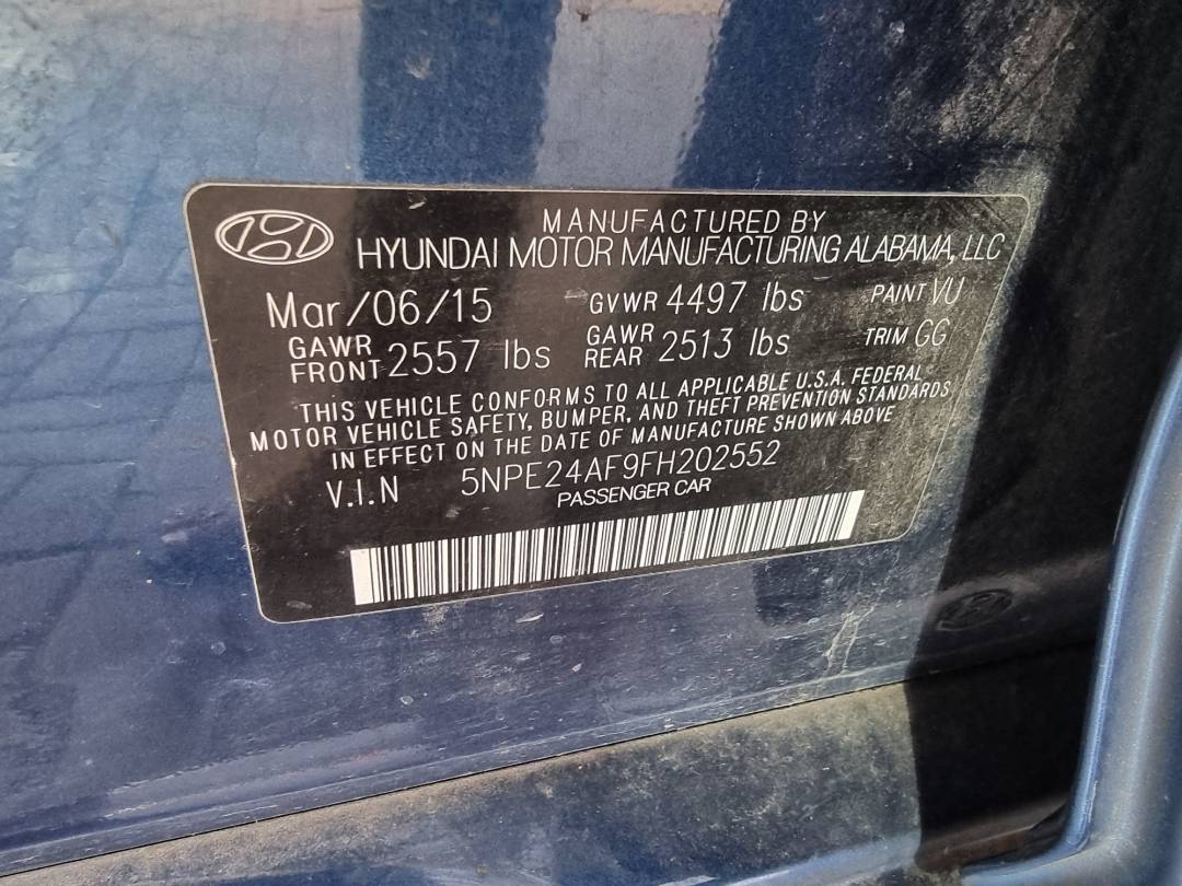 HYUNDAI SONATA 2015 - Marhaba Auction Used Cars - Image 8