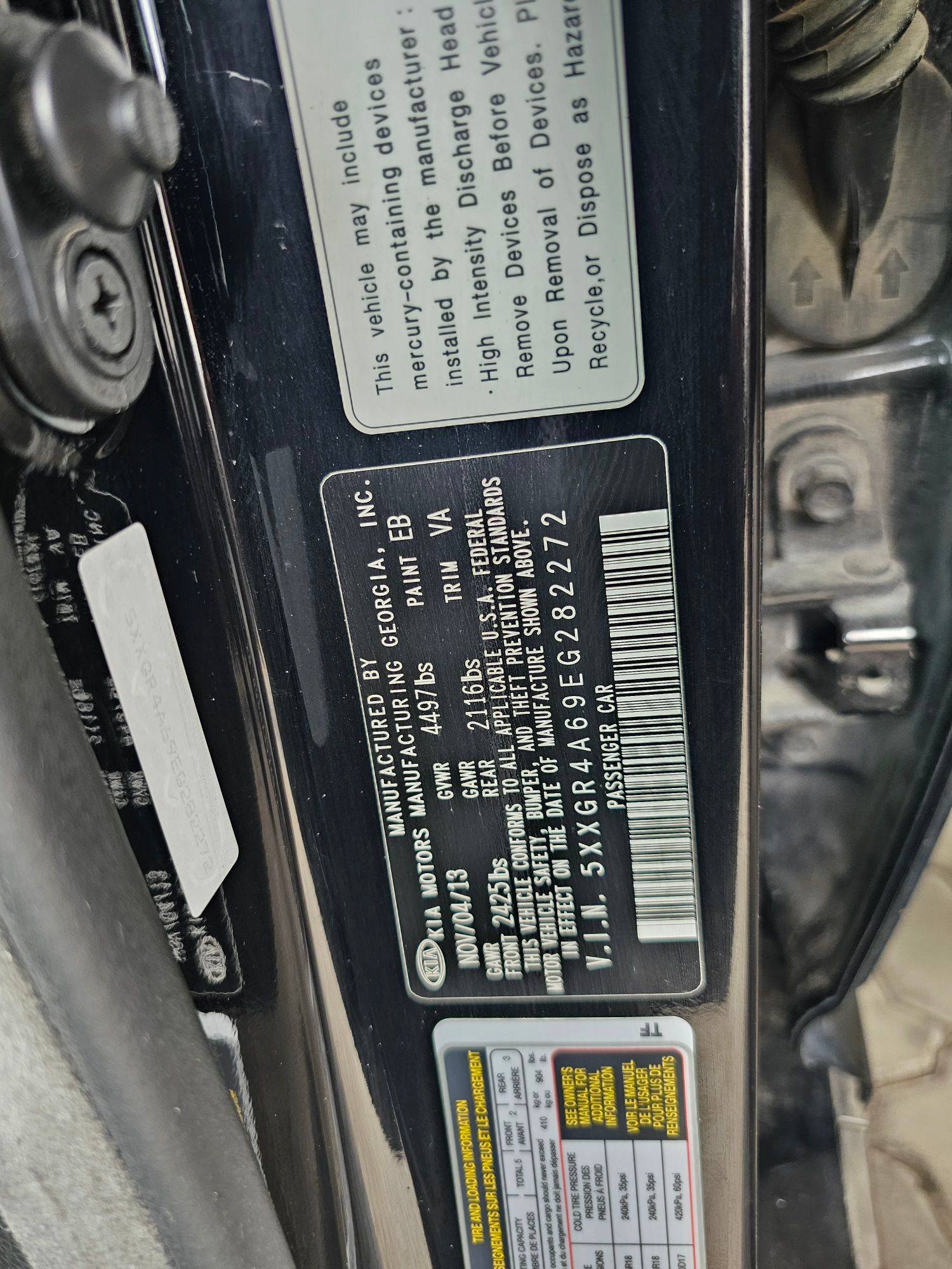 2014 KIA OPTIMA — 122953 Miles — Lot 1250216 — Souq - Marhaba Auctions Used Cars - Image 10