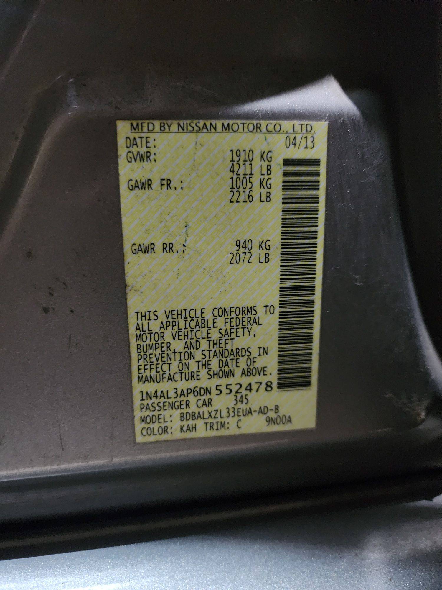 NISSAN ALTIMA 2013 - Marhaba Auction Used Cars - Image 9