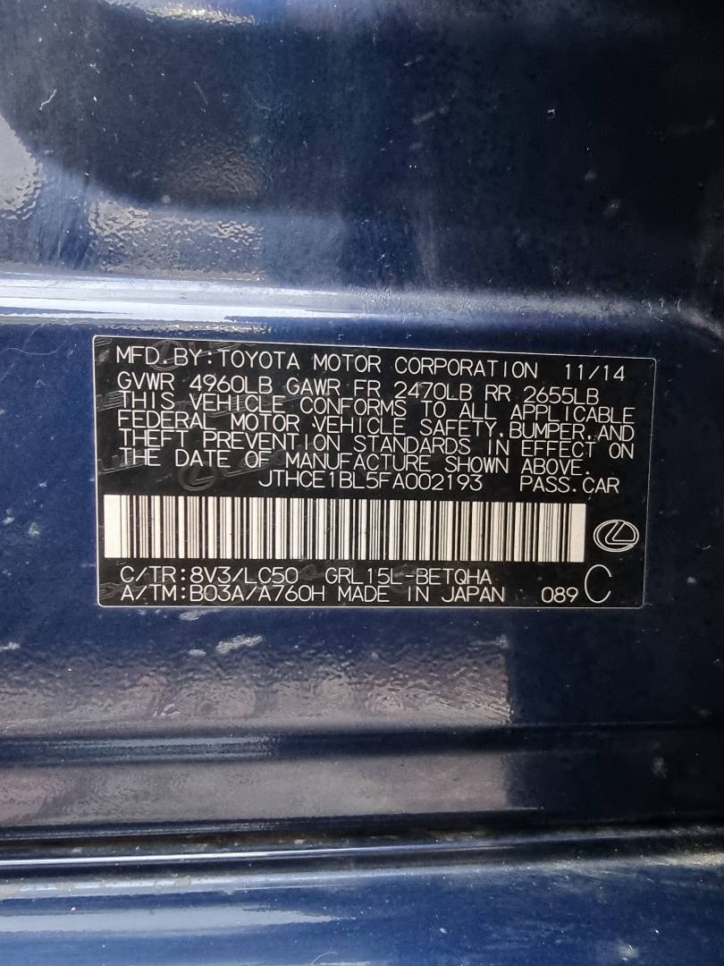2015 LEXUS GS 350 — 166587 Miles — Lot 002193 — Main - Marhaba Auctions Used Cars - Image 10