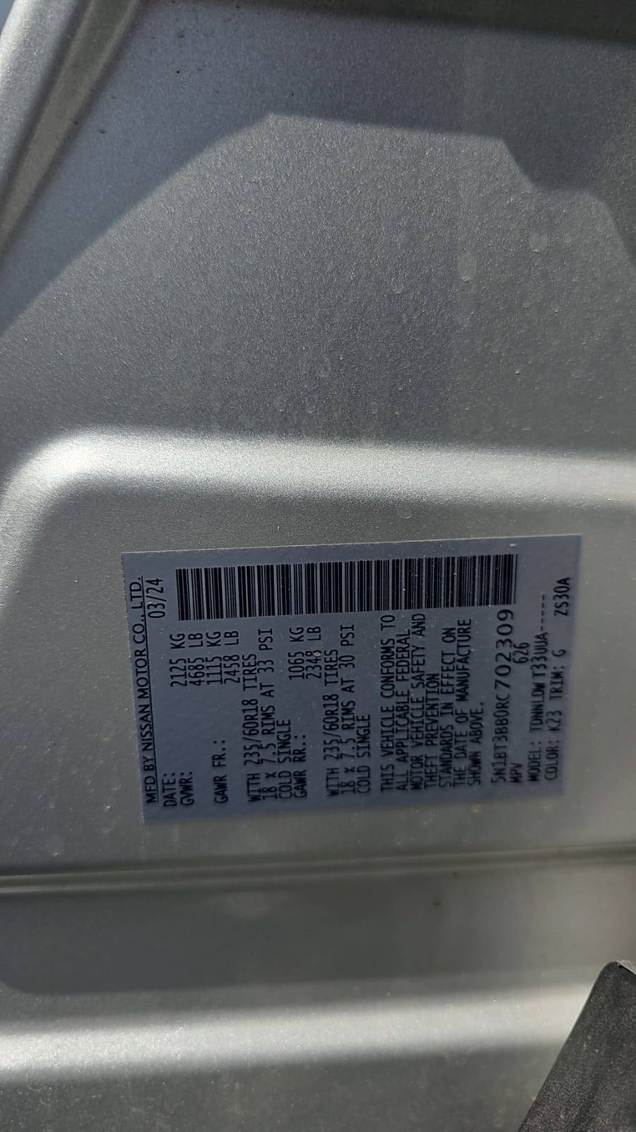 NISSAN ROGUE 2024 - Marhaba Auction Used Cars - Image 5