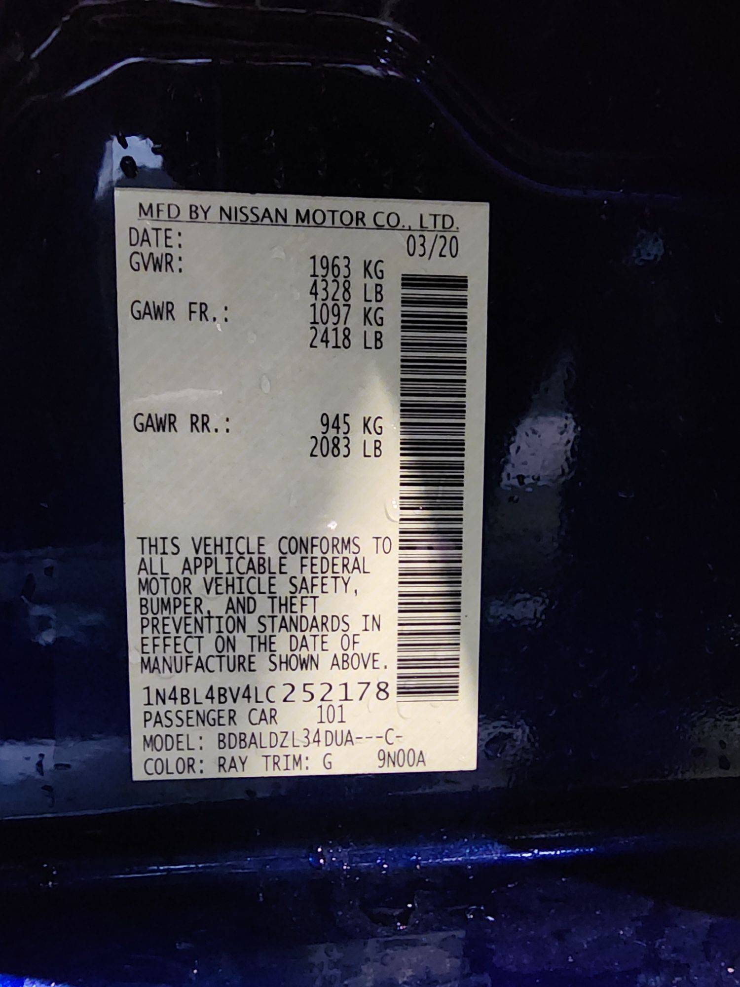 2020 NISSAN ALTIMA — 69880 Miles — Lot 86831564 — Main - Marhaba Auctions Used Cars - Image 10