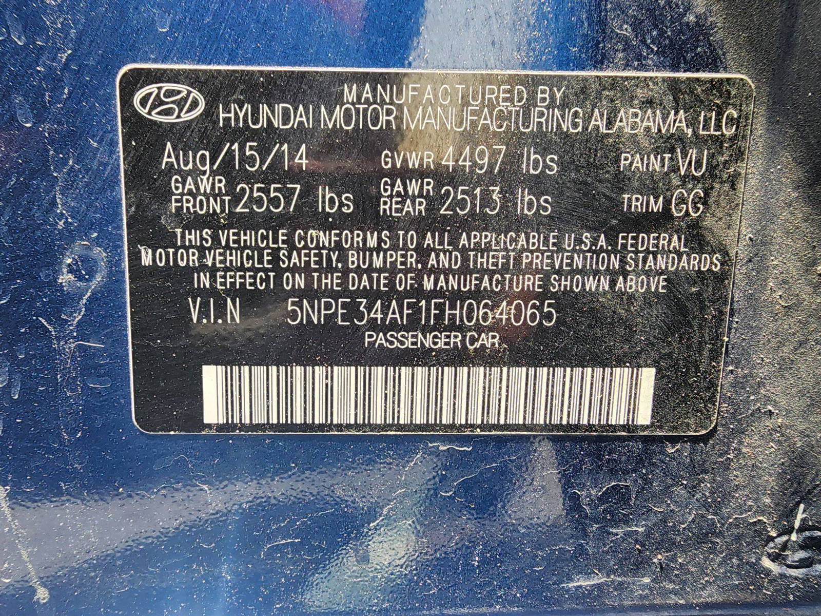 2015 HYUNDAI SONATA — 136593 Miles — Lot 64065 — Souq - Marhaba Auctions Used Cars - Image 10