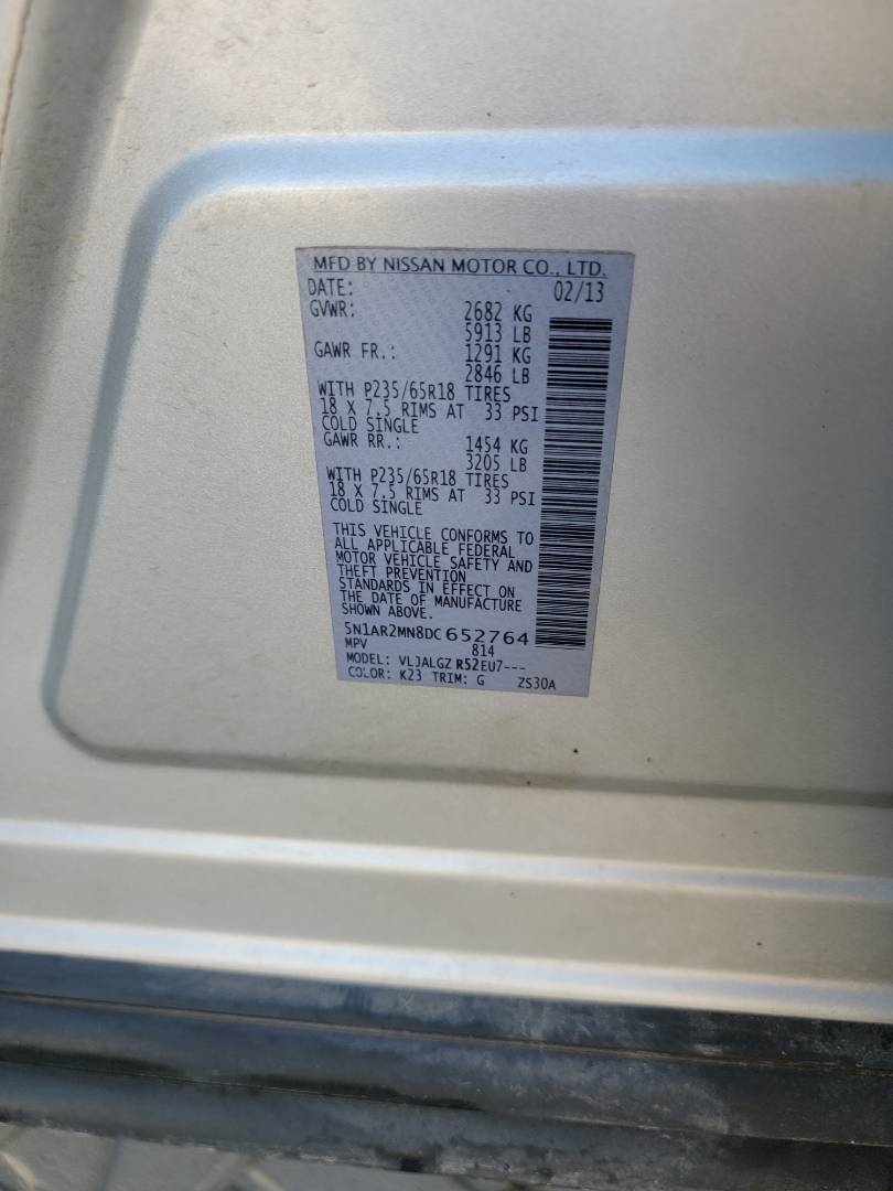 NISSAN PATHFINDER 2013 - Marhaba Auction Used Cars - Image 10