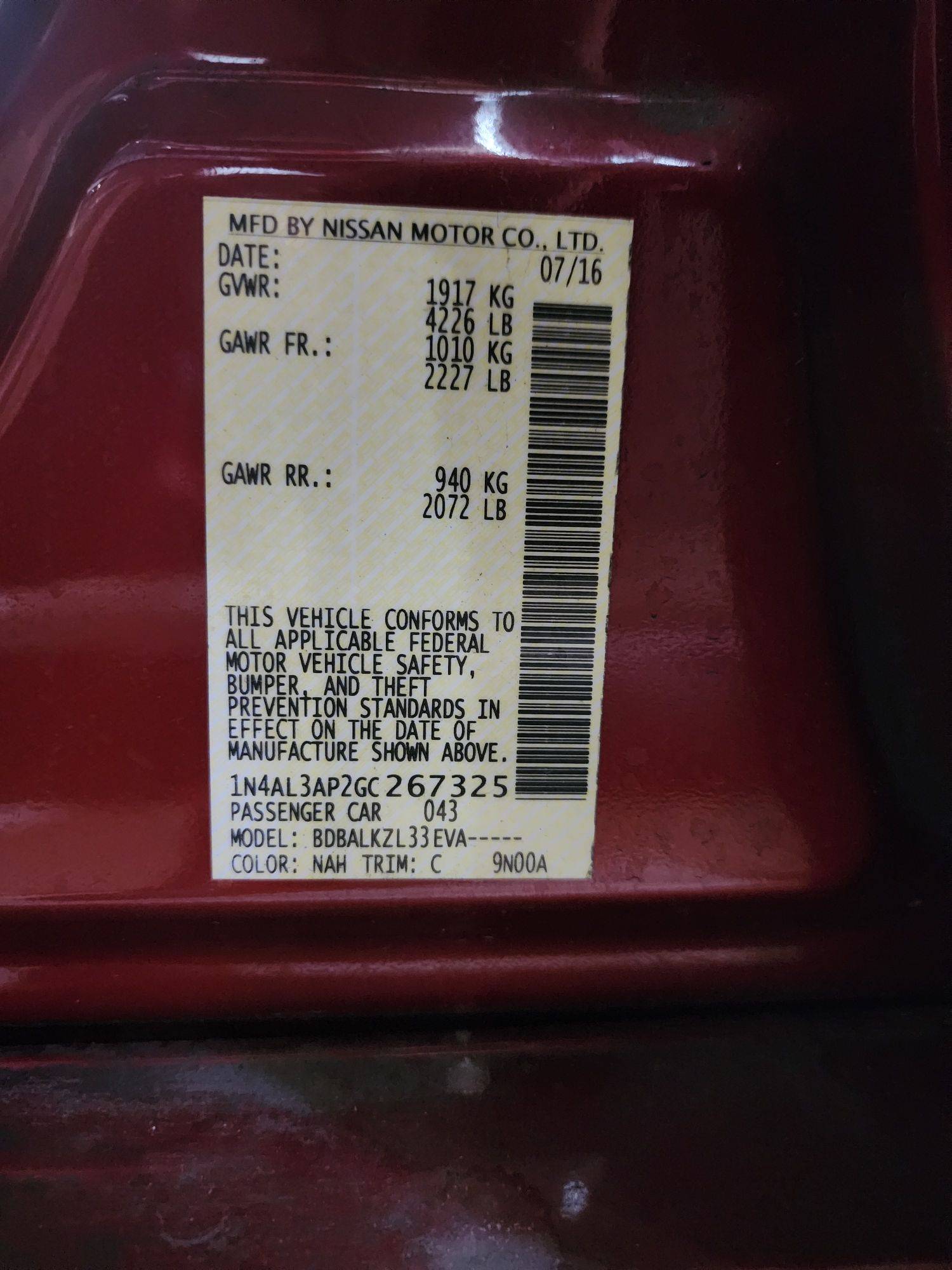 NISSAN ALTIMA 2016 - Marhaba Auction Used Cars - Image 12