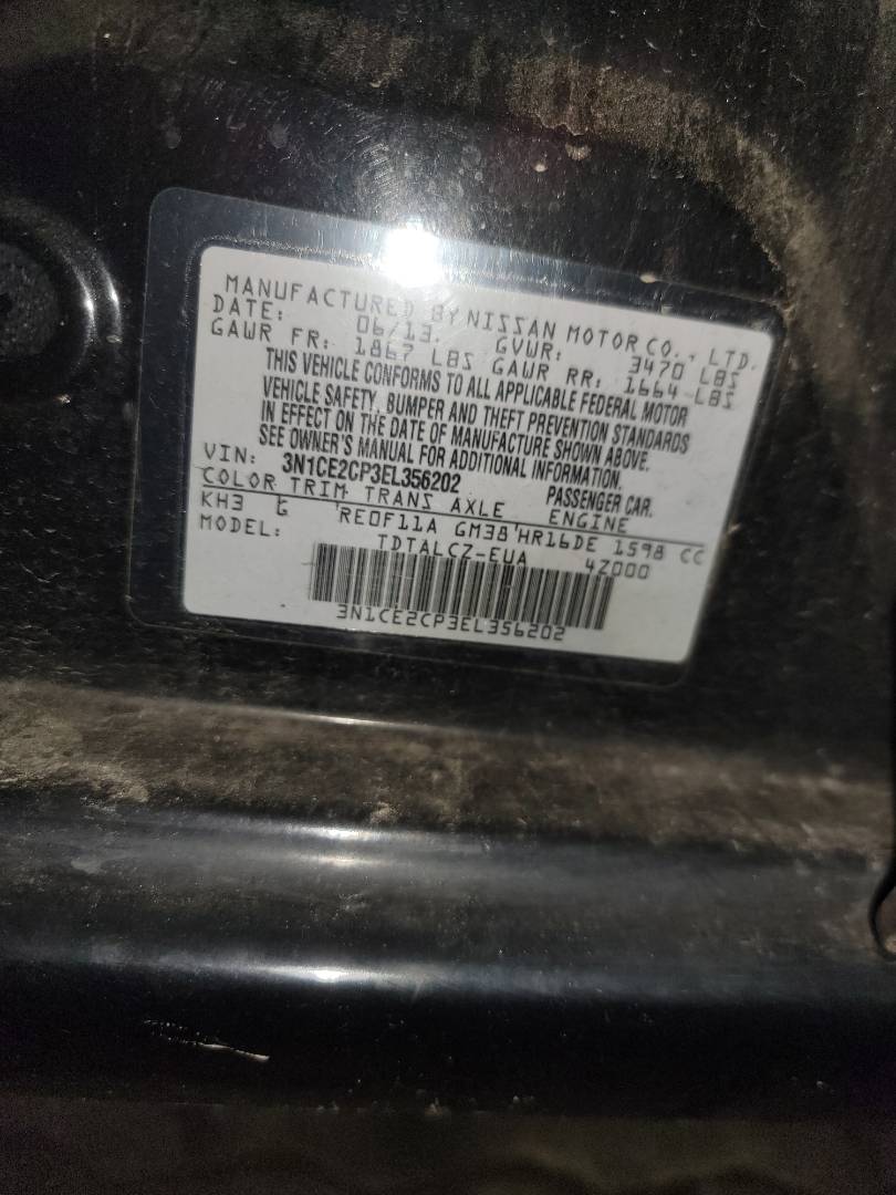 2014 NISSAN VERSA NOTE — 205999 Miles — Lot 37532230 - Marhaba Auctions Used Cars - Image 10