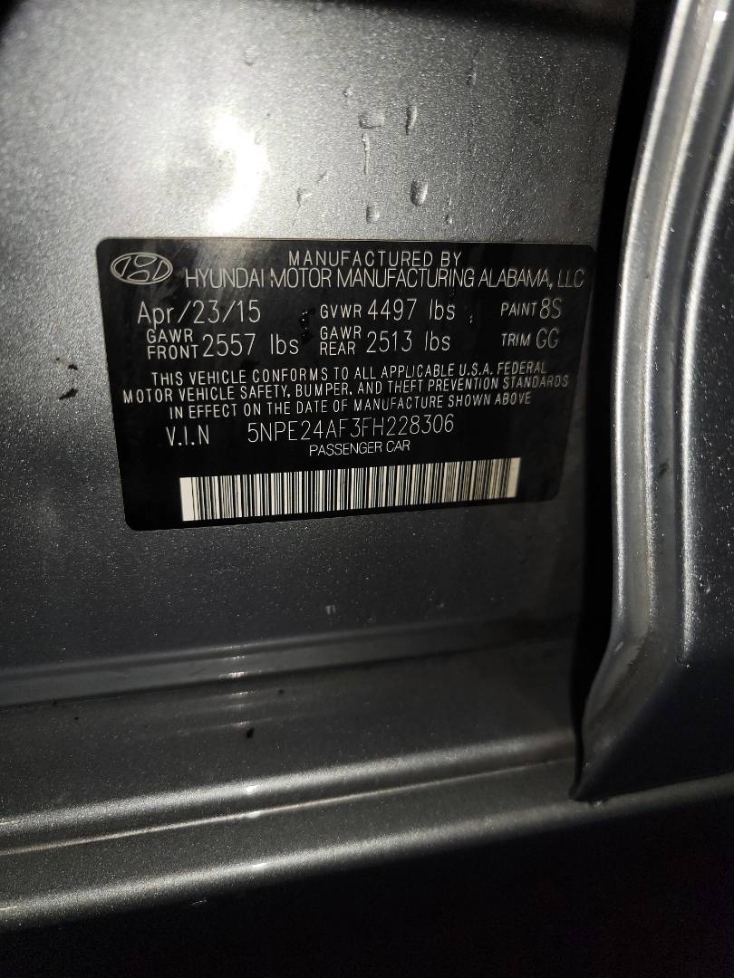 2015 HYUNDAI SONATA — 161849 Miles — Lot 66580833 - Marhaba Auctions Used Cars - Image 7