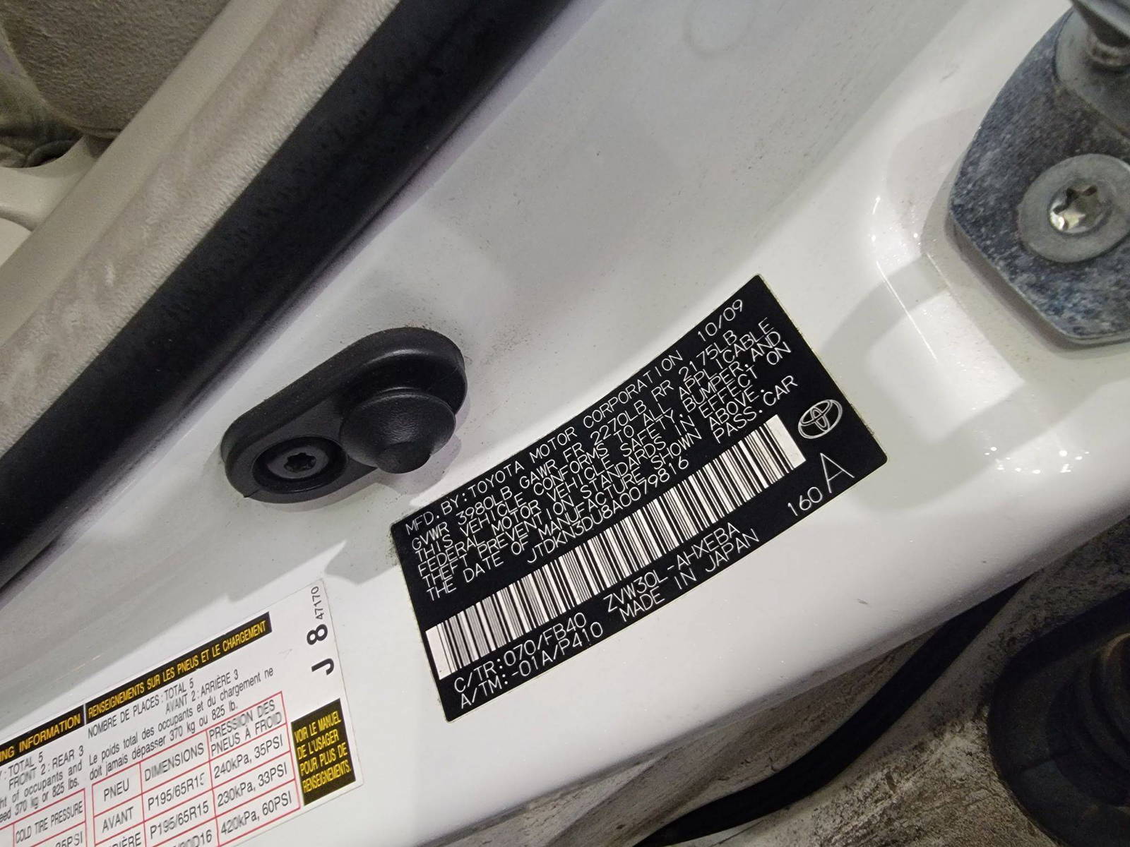 2010 TOYOTA PRIUS — 219216 Miles — Lot A0079816 — Main - Marhaba Auctions Used Cars - Image 8