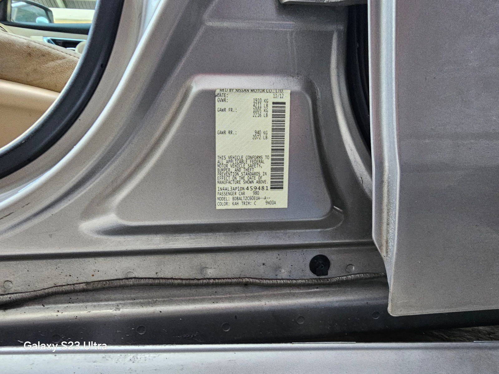 NISSAN ALTIMA 2013 - Marhaba Auction Used Cars - Image 9