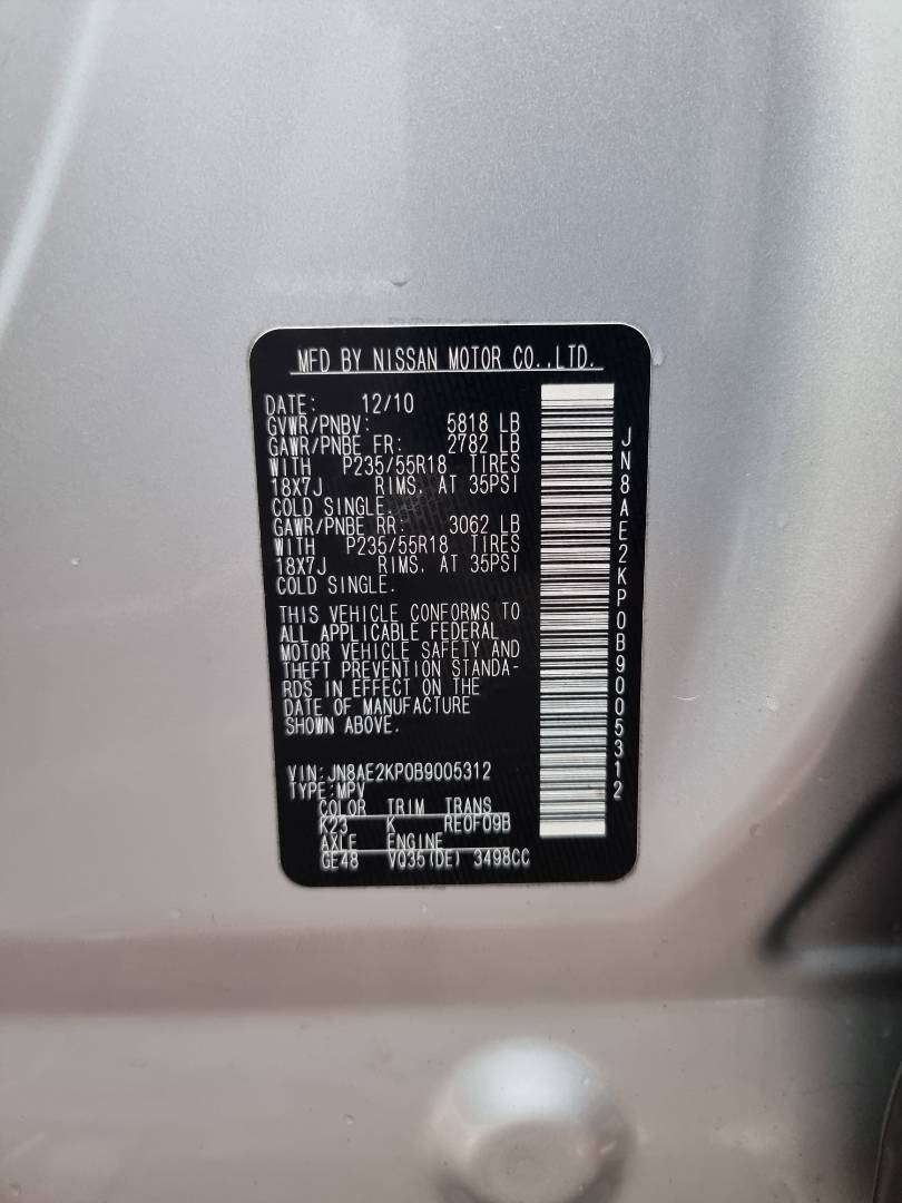 2011 NISSAN QUEST — 169018 Miles — Lot 5312 — Ind. 12 - Marhaba Auctions Used Cars - Image 9