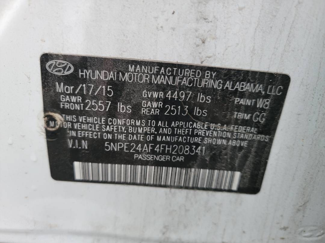 2015 HYUNDAI SONATA — 144357 Miles — Lot 37915726 - Marhaba Auctions Used Cars - Image 8