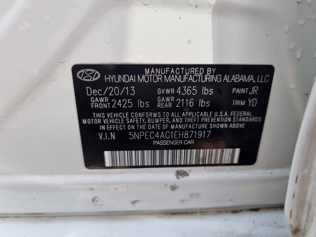 2014 HYUNDAI SONATA — 104260 Miles — Lot 2154874 — Ind. 12 - Marhaba Auctions Used Cars - Image 11