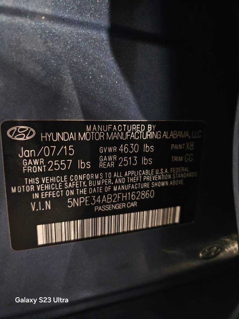 2015 HYUNDAI SONATA — 165709 Miles — Lot FH162860 — Main - Marhaba Auctions Used Cars - Image 11