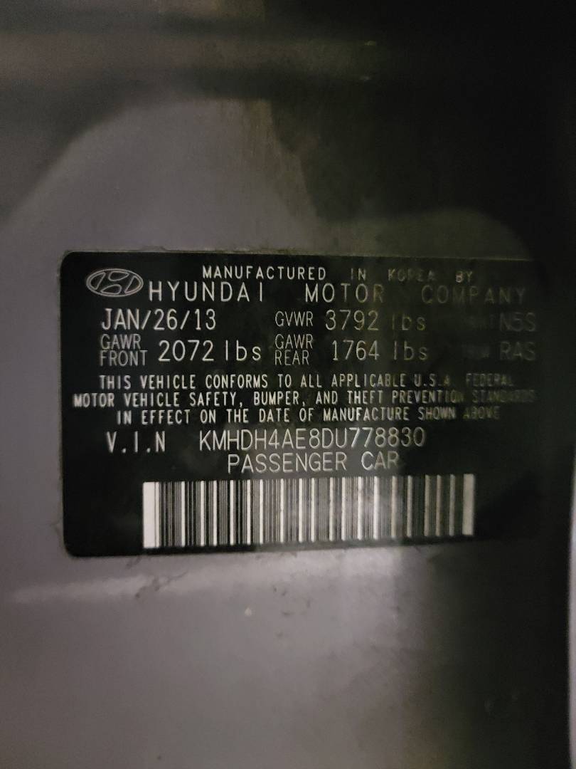 2013 HYUNDAI ELANTRA — 183570 Miles — Lot U778830 — Main - Marhaba Auctions Used Cars - Image 10