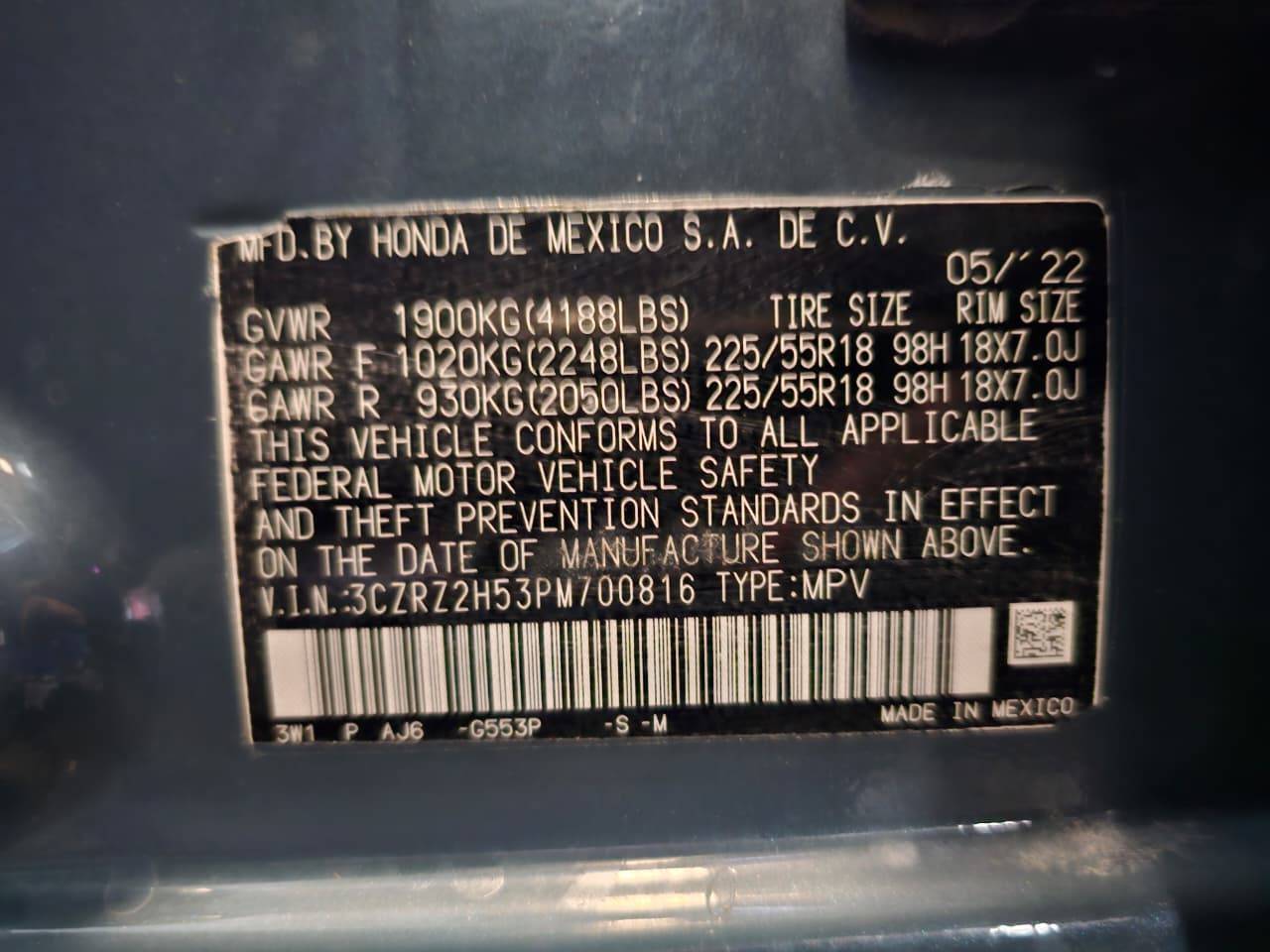 2023 HONDA HR-V — 14696 Miles — Lot PM700816 — Main - Marhaba Auctions Used Cars - Image 9