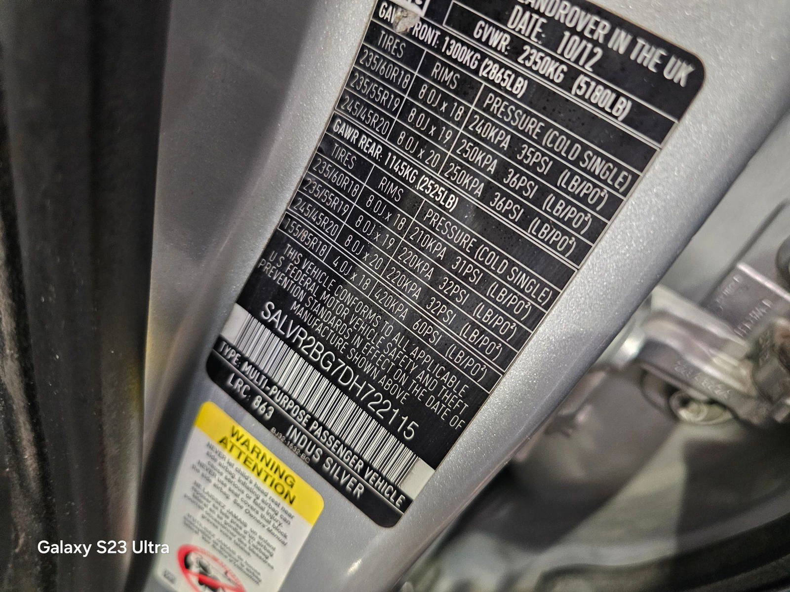 LAND ROVER RANGE ROVER EVOQUE 2013 - Marhaba Auction Used Cars - Image 10