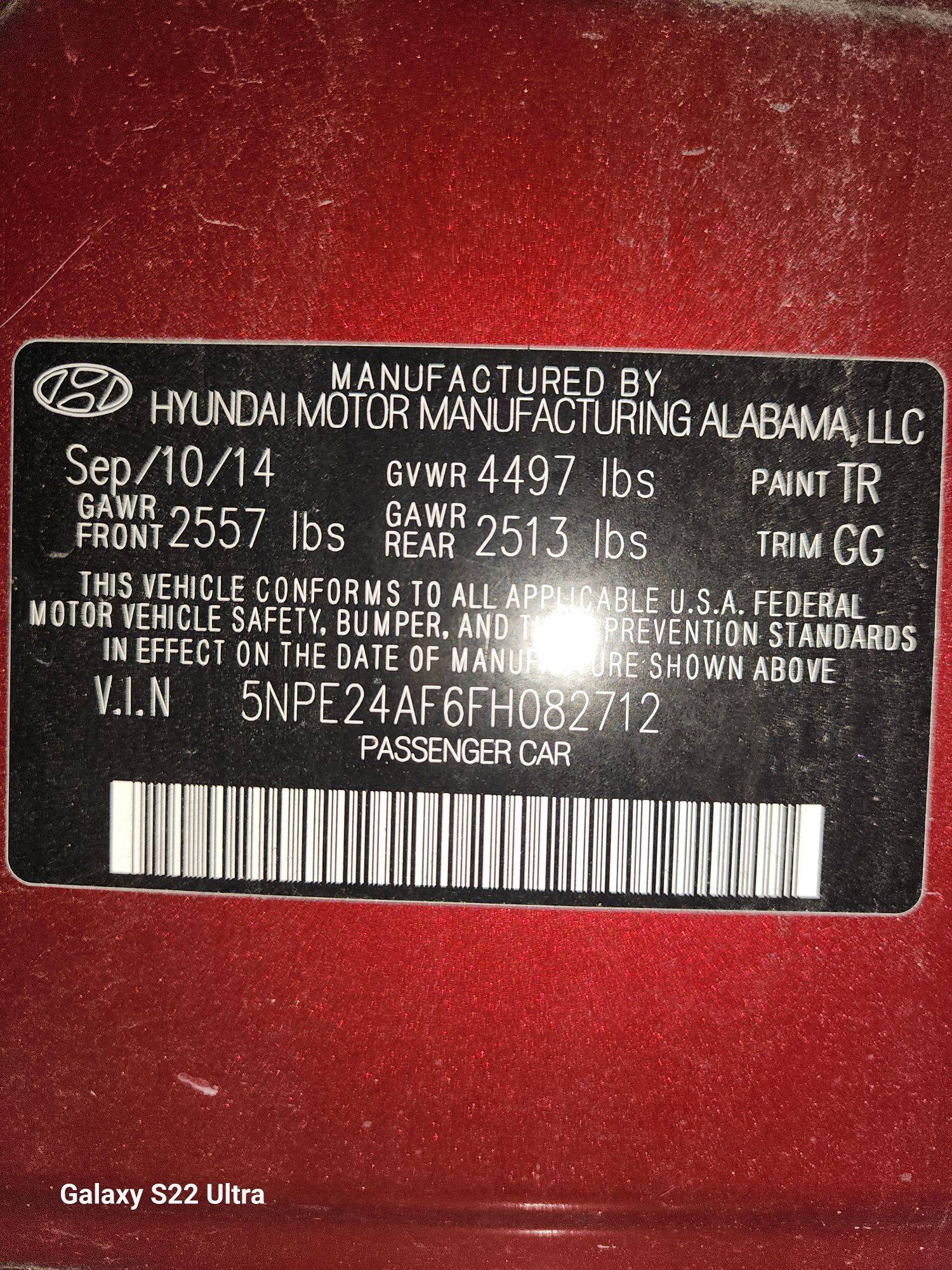 2015 HYUNDAI SONATA — 145484 Miles — Lot 82384903 - Marhaba Auctions Used Cars - Image 8
