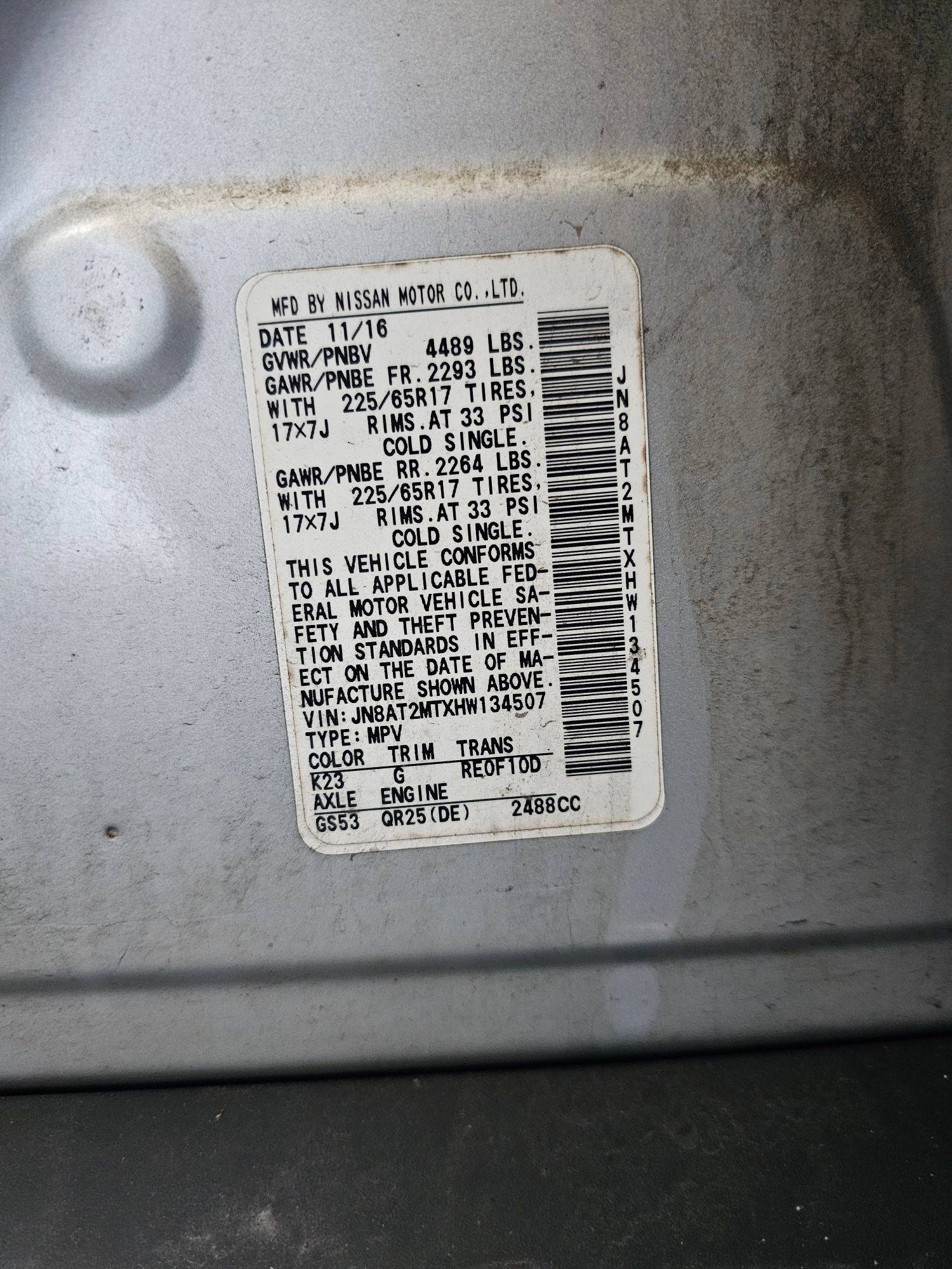 NISSAN ROGUE 2017 - Marhaba Auction Used Cars - Image 10