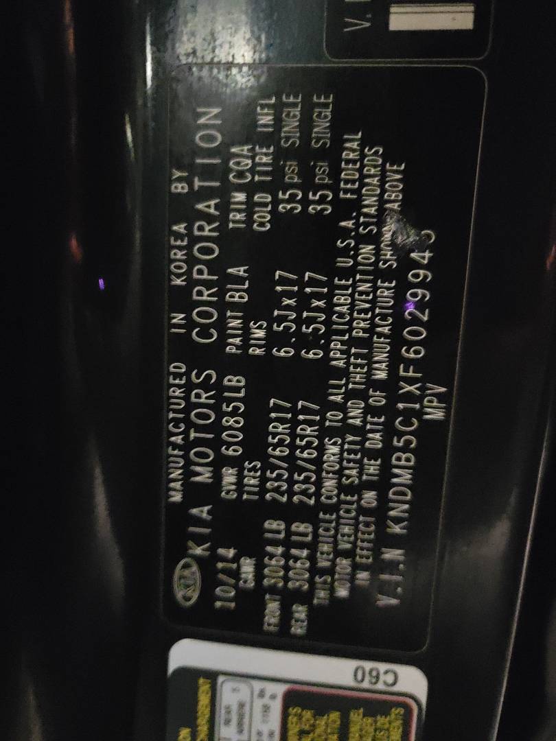 2015 KIA SEDONA — 237781 Miles — Lot 6029945 - Marhaba Auctions Used Cars - Image 9