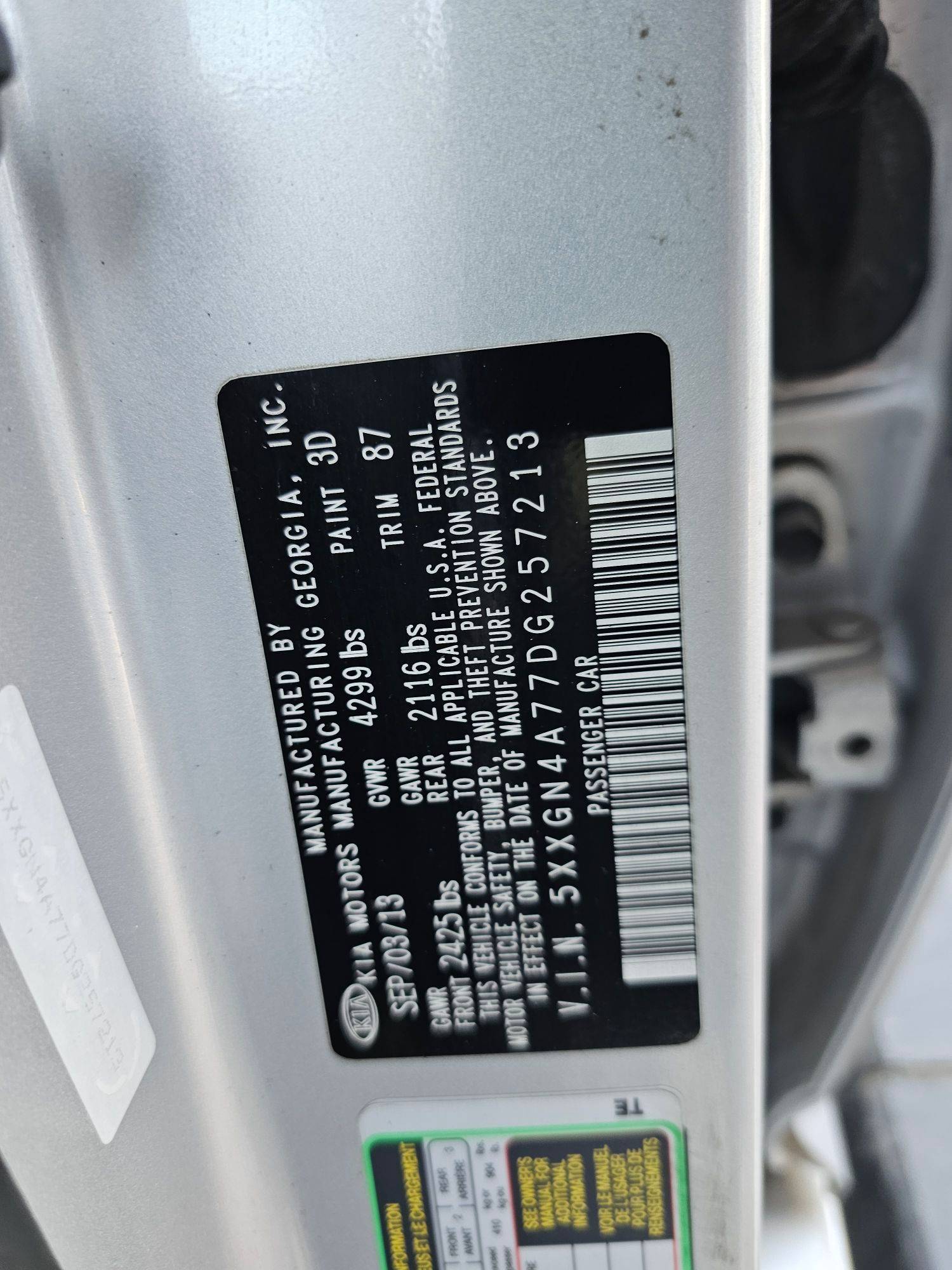 KIA OPTIMA 2013 - Marhaba Auction Used Cars - Image 9