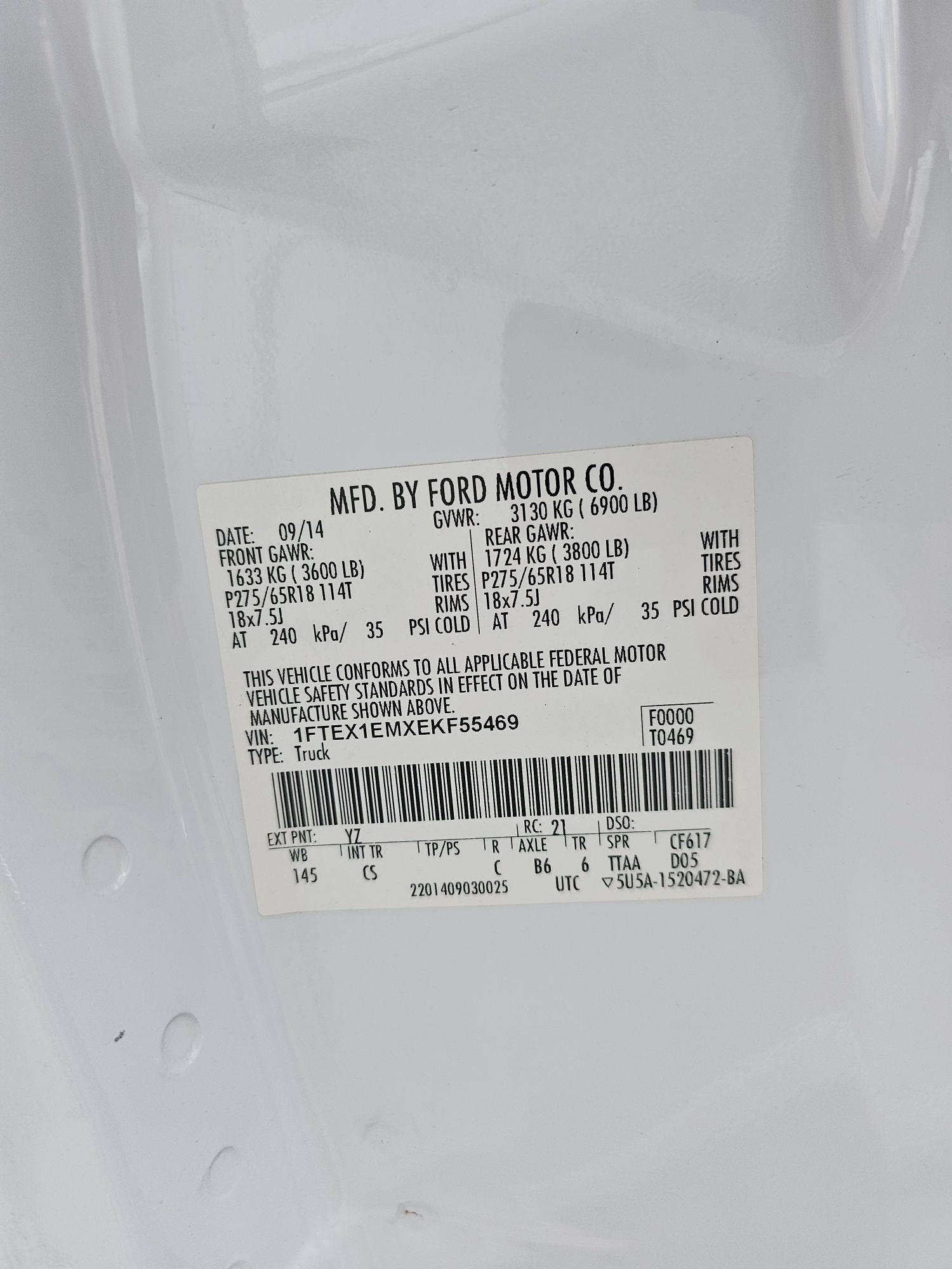 2014 FORD F-150 — 191211 KM — Lot XEKF55469 — Souq - Marhaba Auctions Used Cars - Image 9